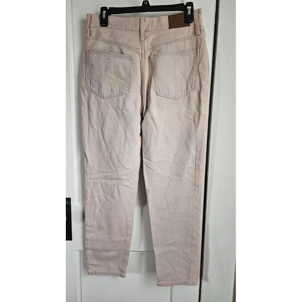 Madewell The MOMJEAN‎ Crop Jean 27 Pink Blue Tie Dye 5 POCKETS